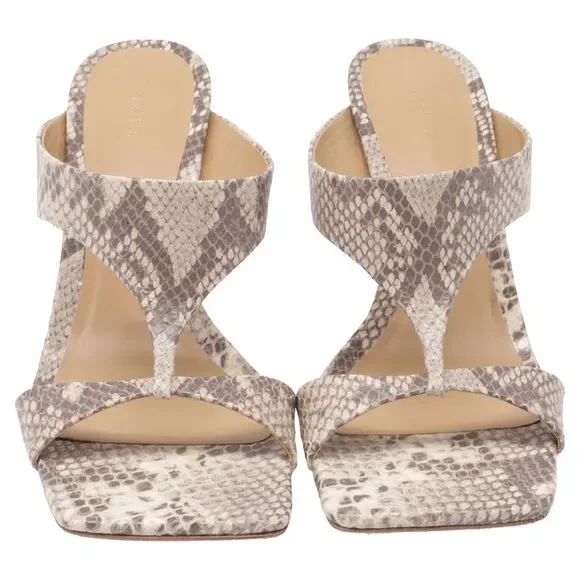 Reformation Aubree Cutout Sandals In Animal Print Leather - Picture 2 of 9